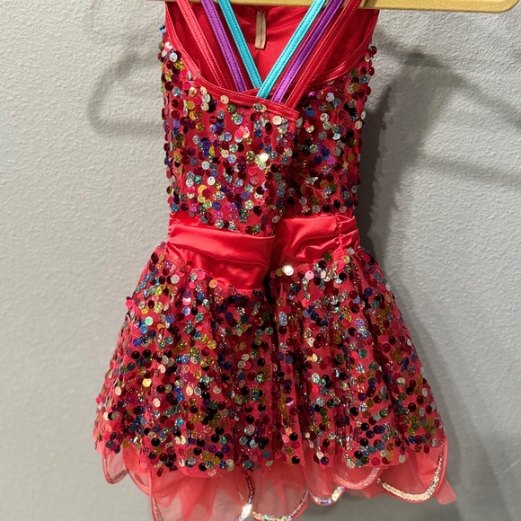Rainbow sequin Weissman dance costume 10886 IC - Picture 7 of 9